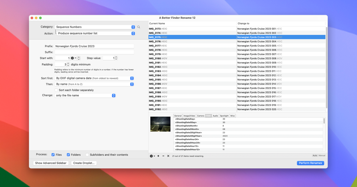 A Better Finder Rename