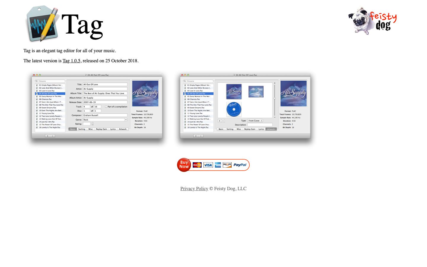 Tag official website