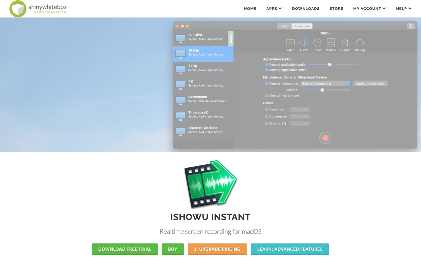 iShowU Instant official website