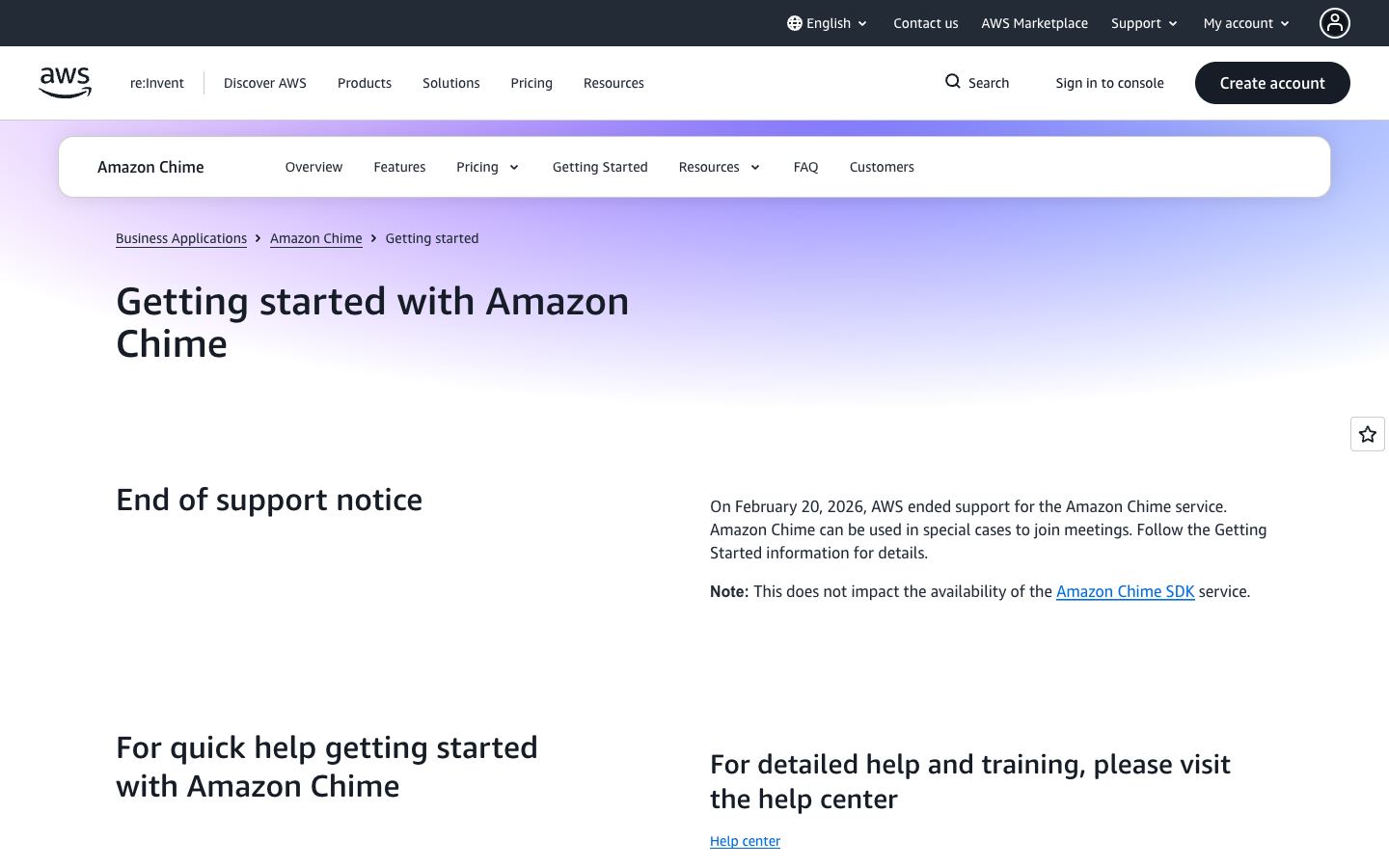 Amazon Chime official website