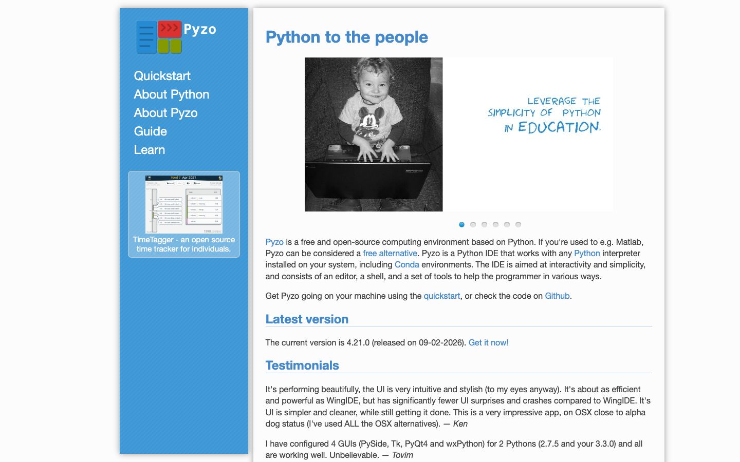 Pyzo official website
