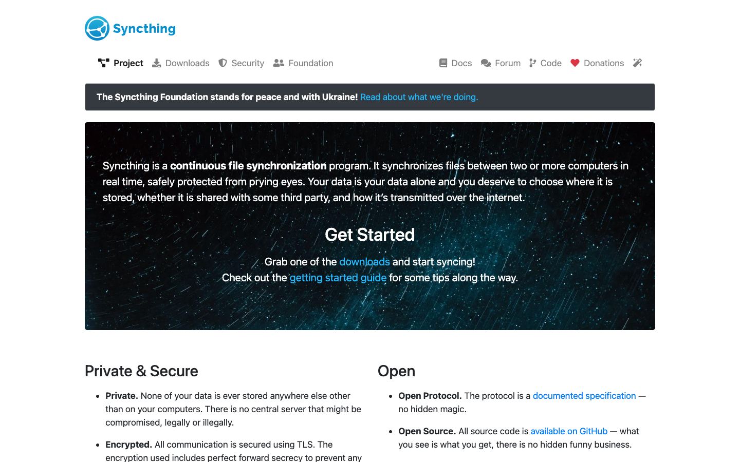 Syncthing official website