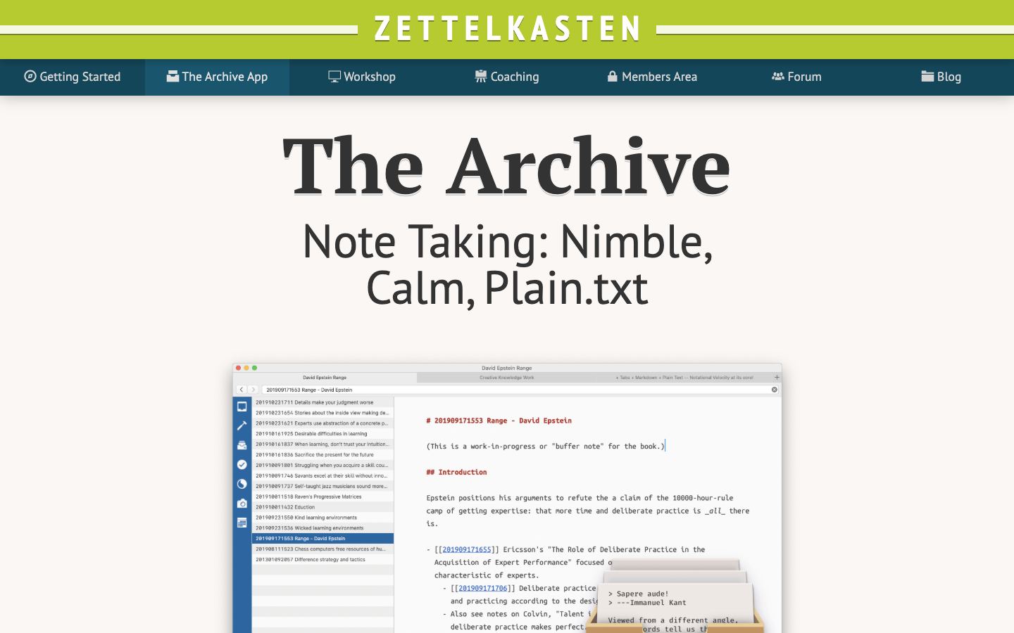 The Archive official website