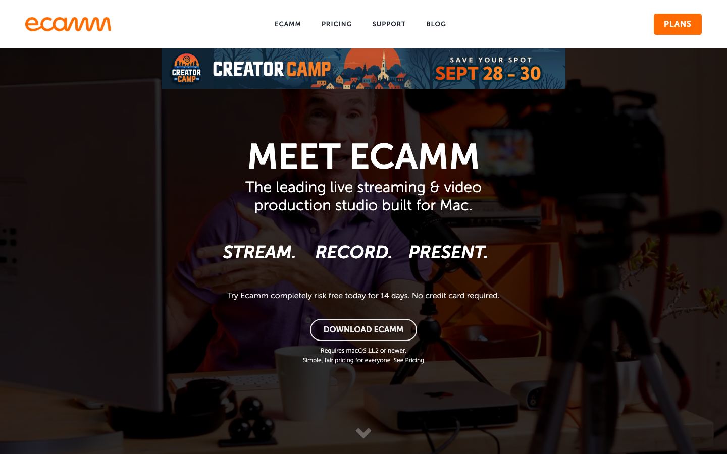 Ecamm Live official website