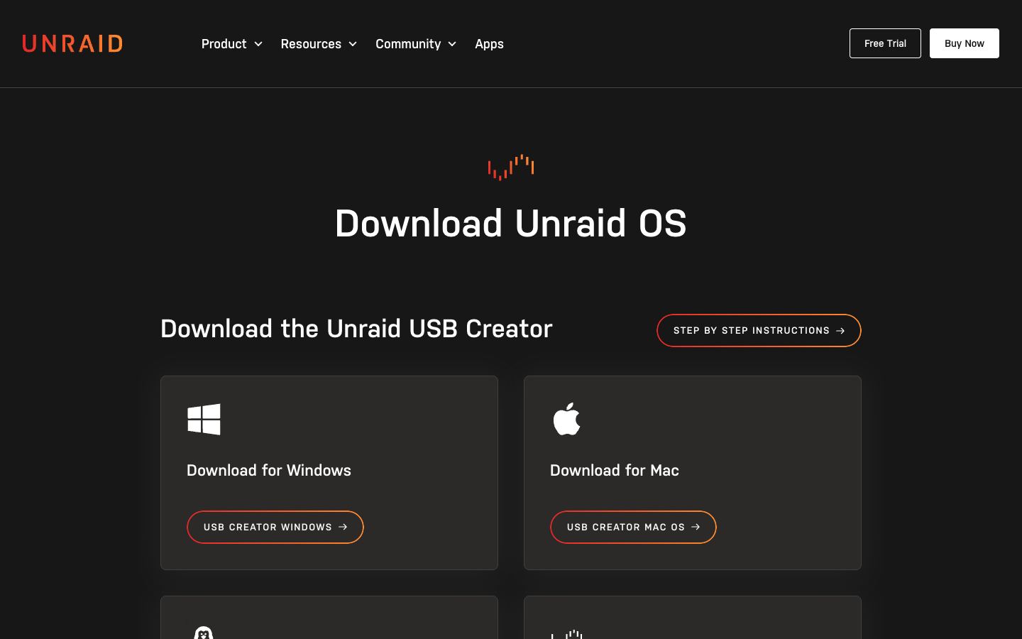Unraid USB Creator official website
