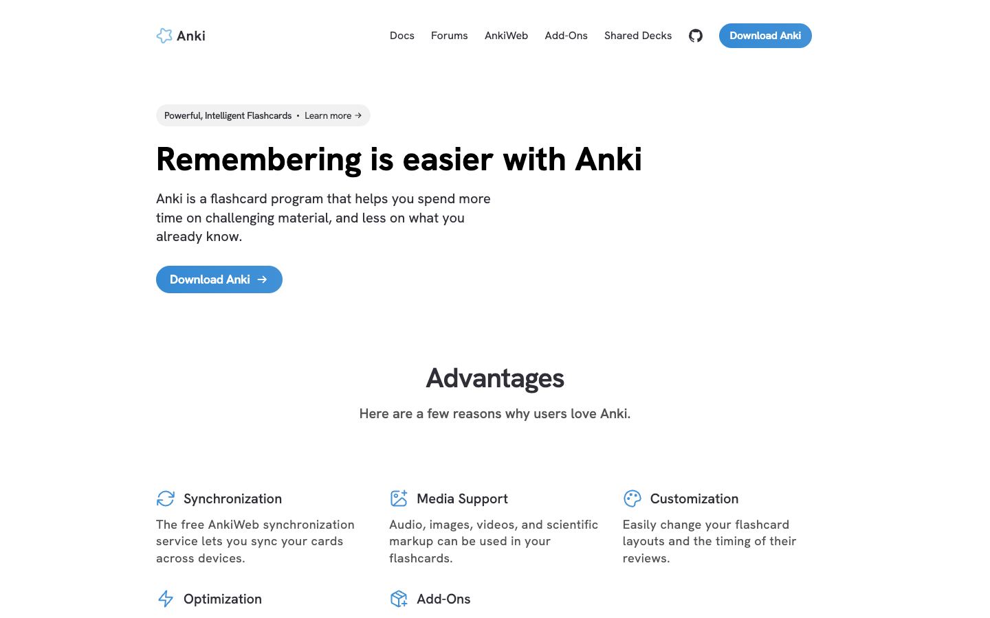 Anki official website