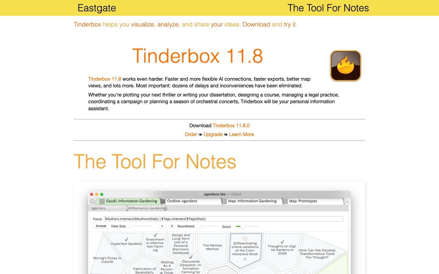 Tinderbox official website