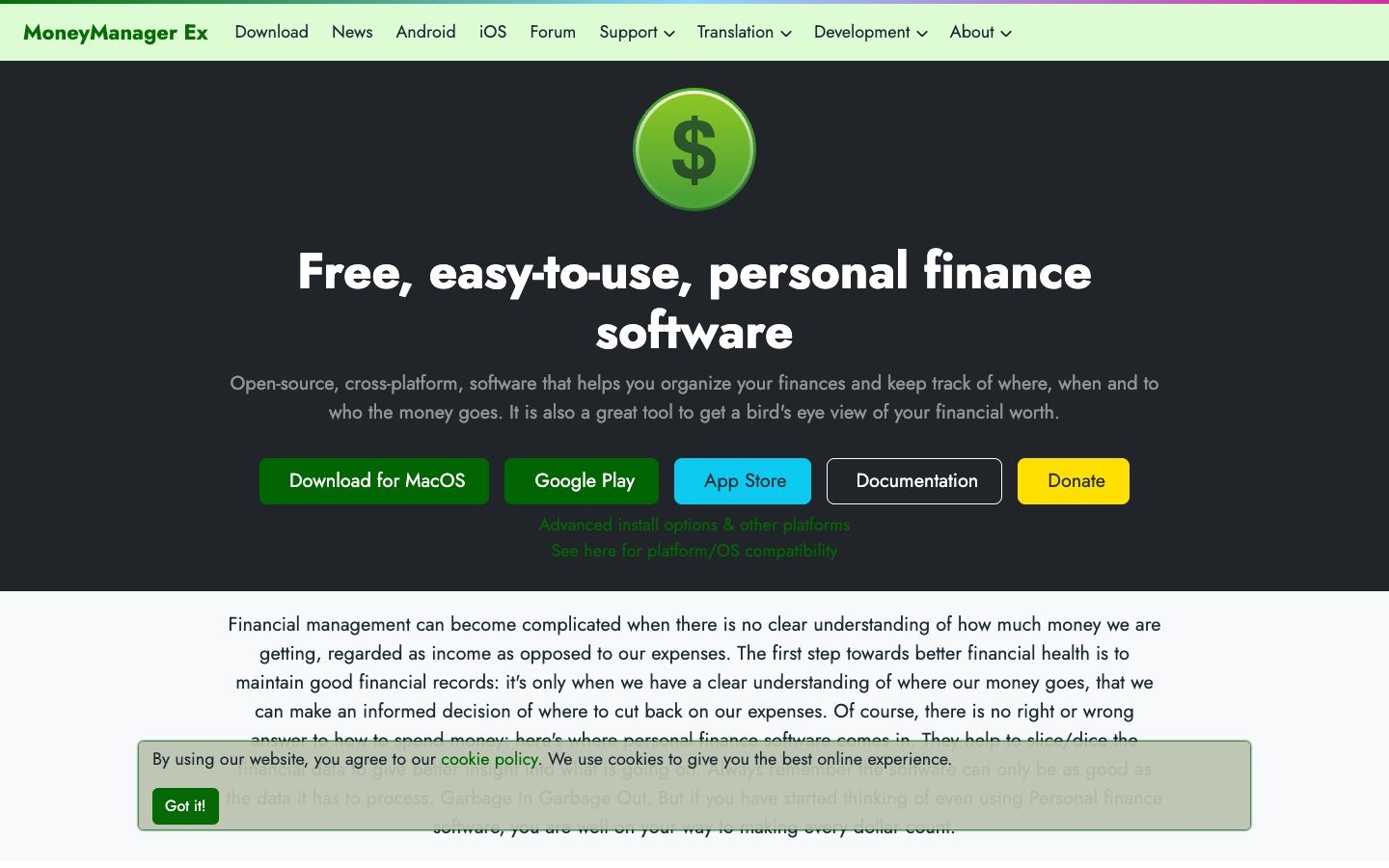 Money Manager Ex official website