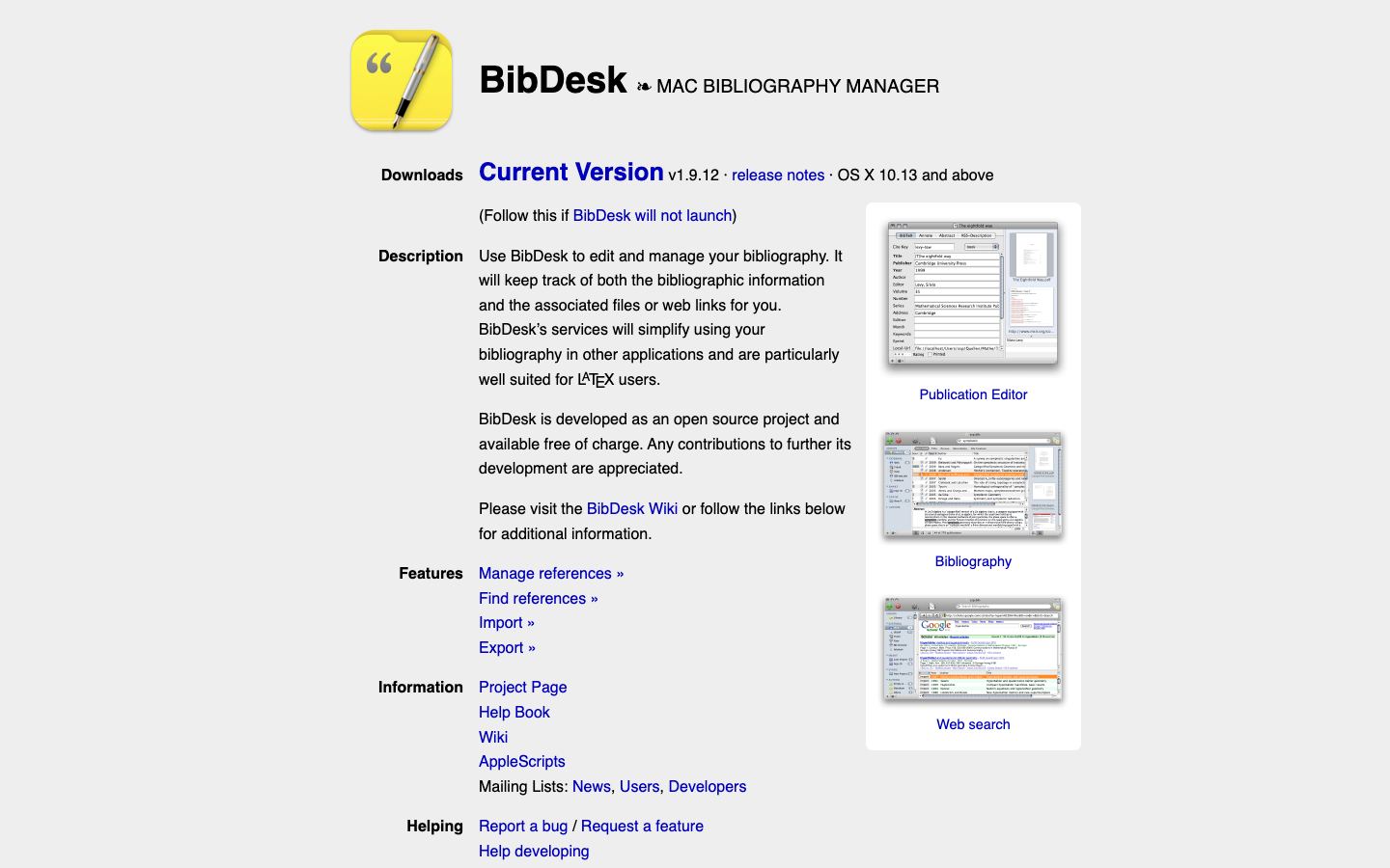 BibDesk official website