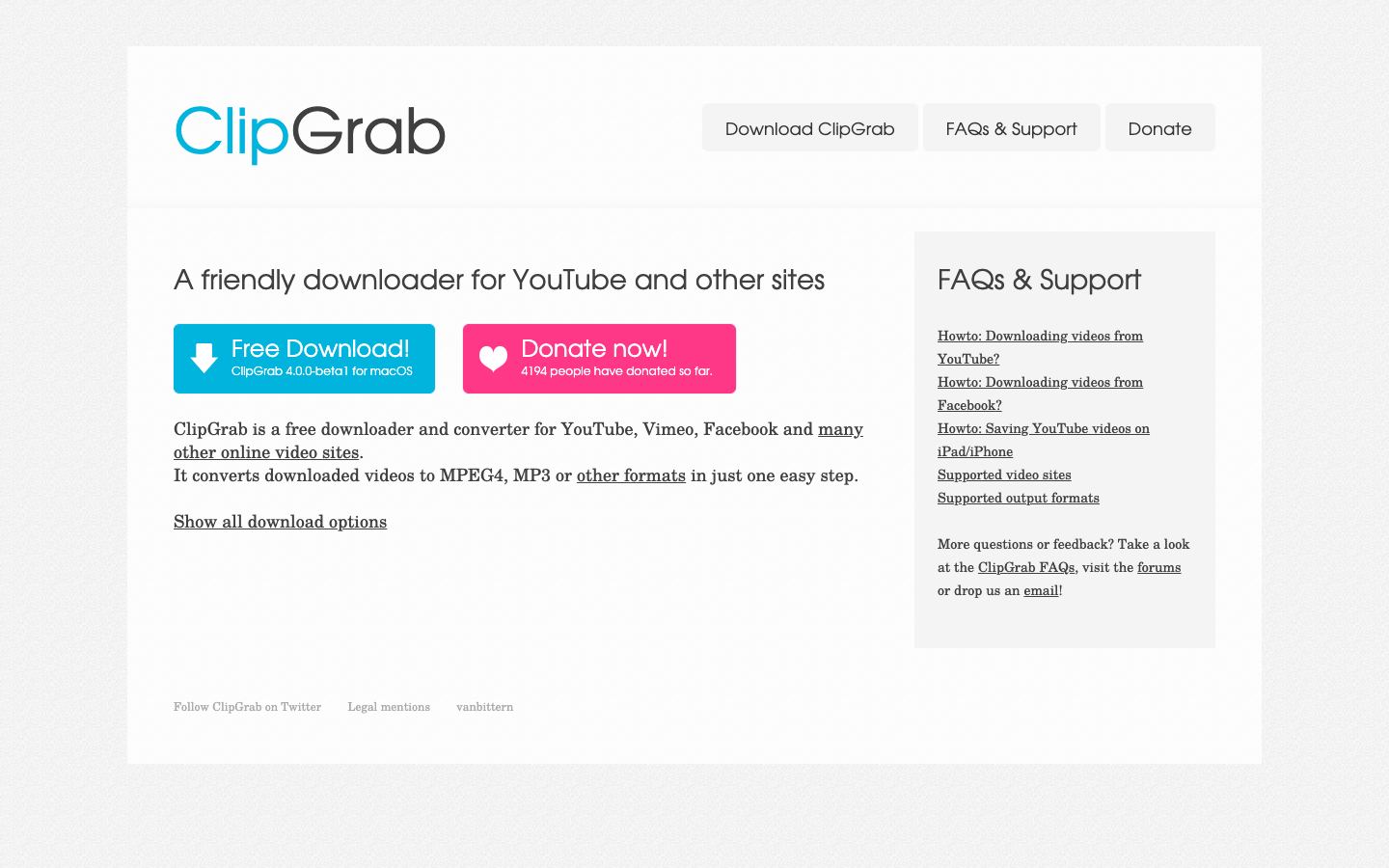 ClipGrab official website