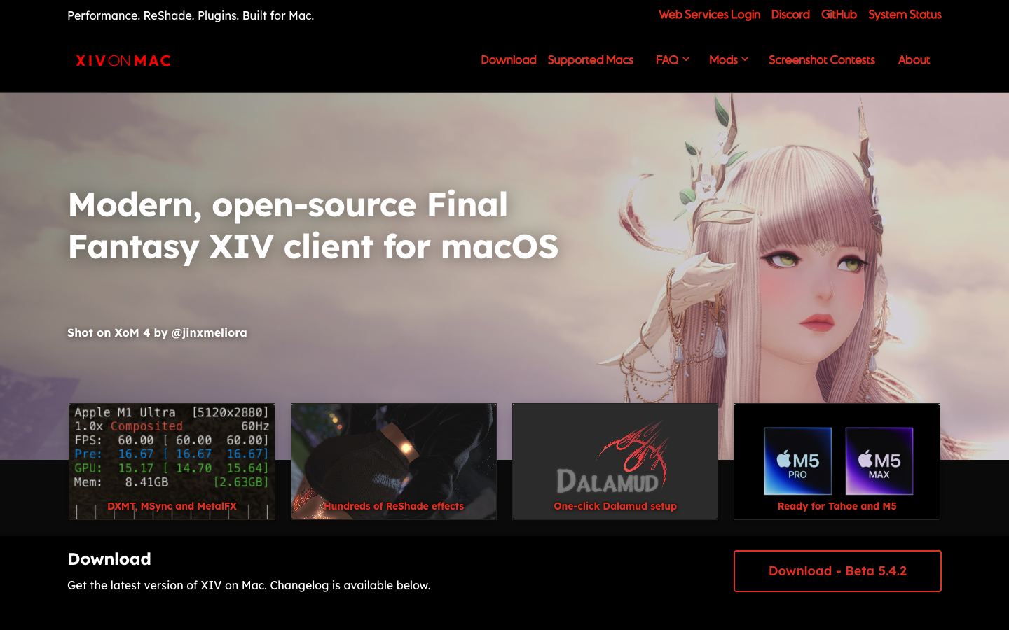 XIV on Mac official website