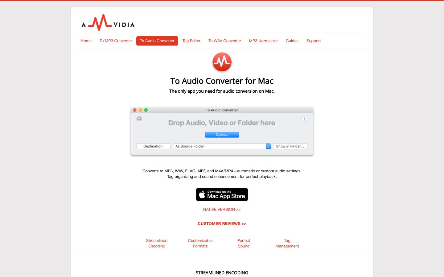 To Audio Converter official website