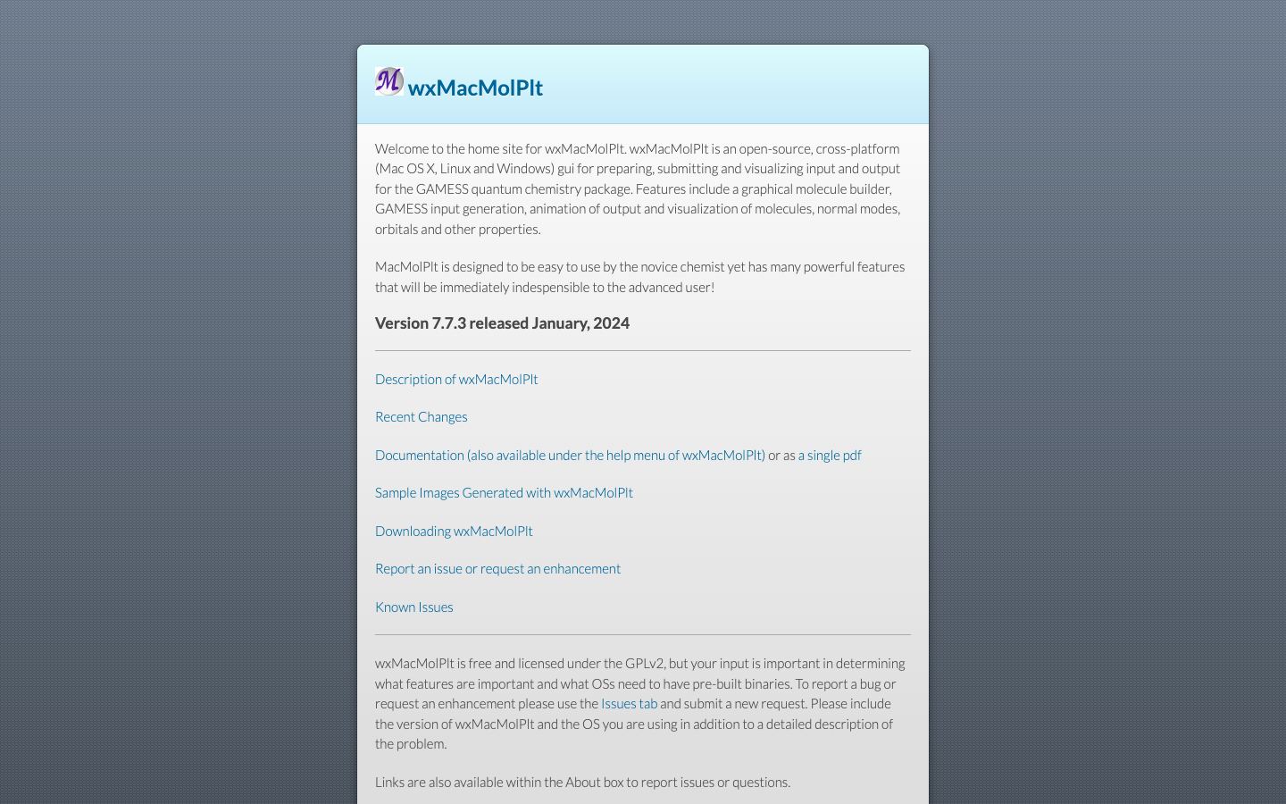wxMacMolPlt official website