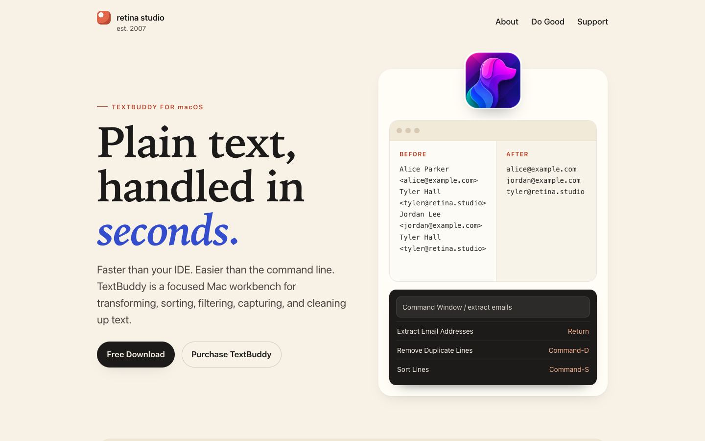 TextBuddy official website