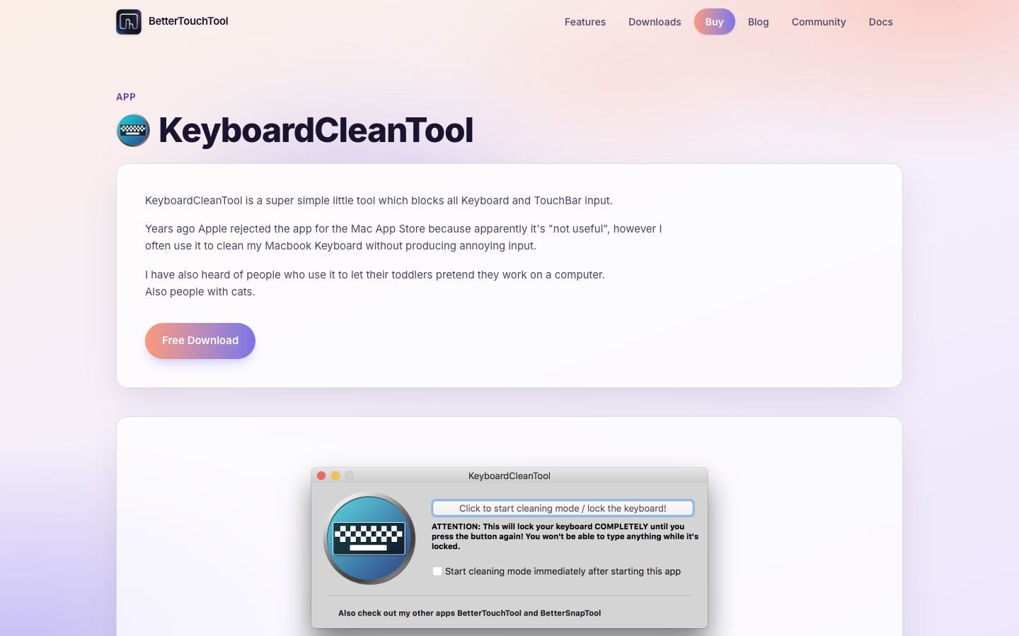 KeyboardCleanTool official website
