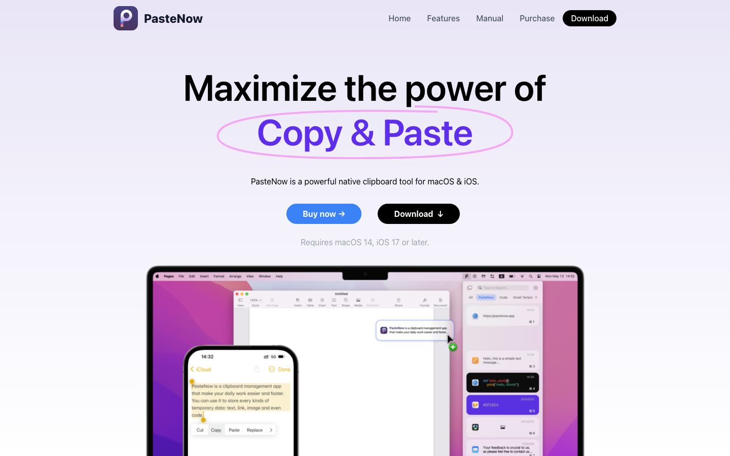 PasteNow official website