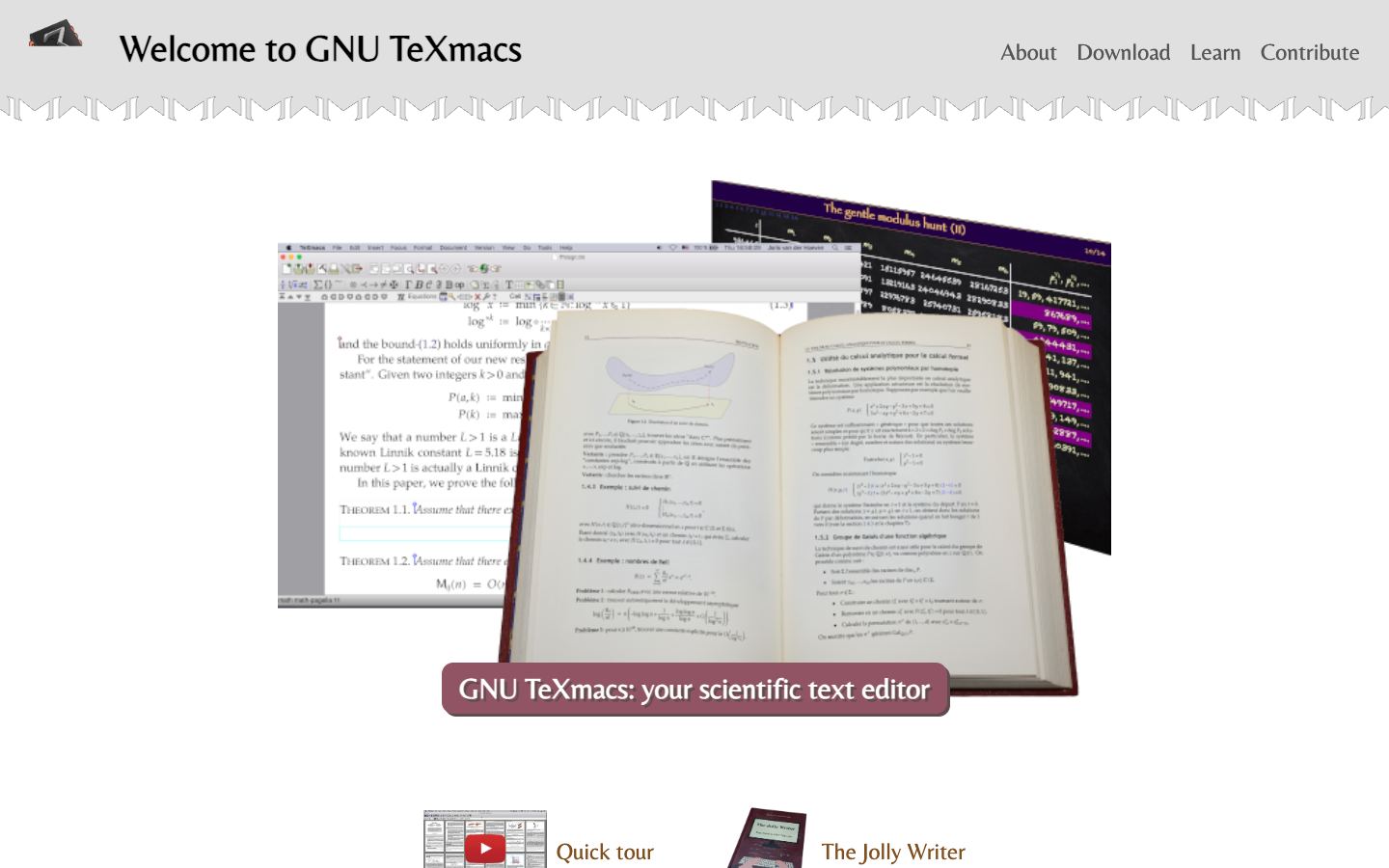 GNU TeXmacs official website