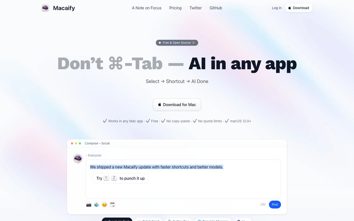Macaify official website