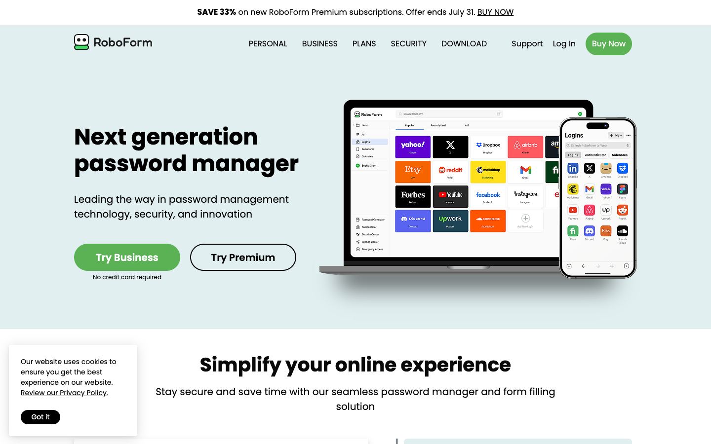 RoboForm official website