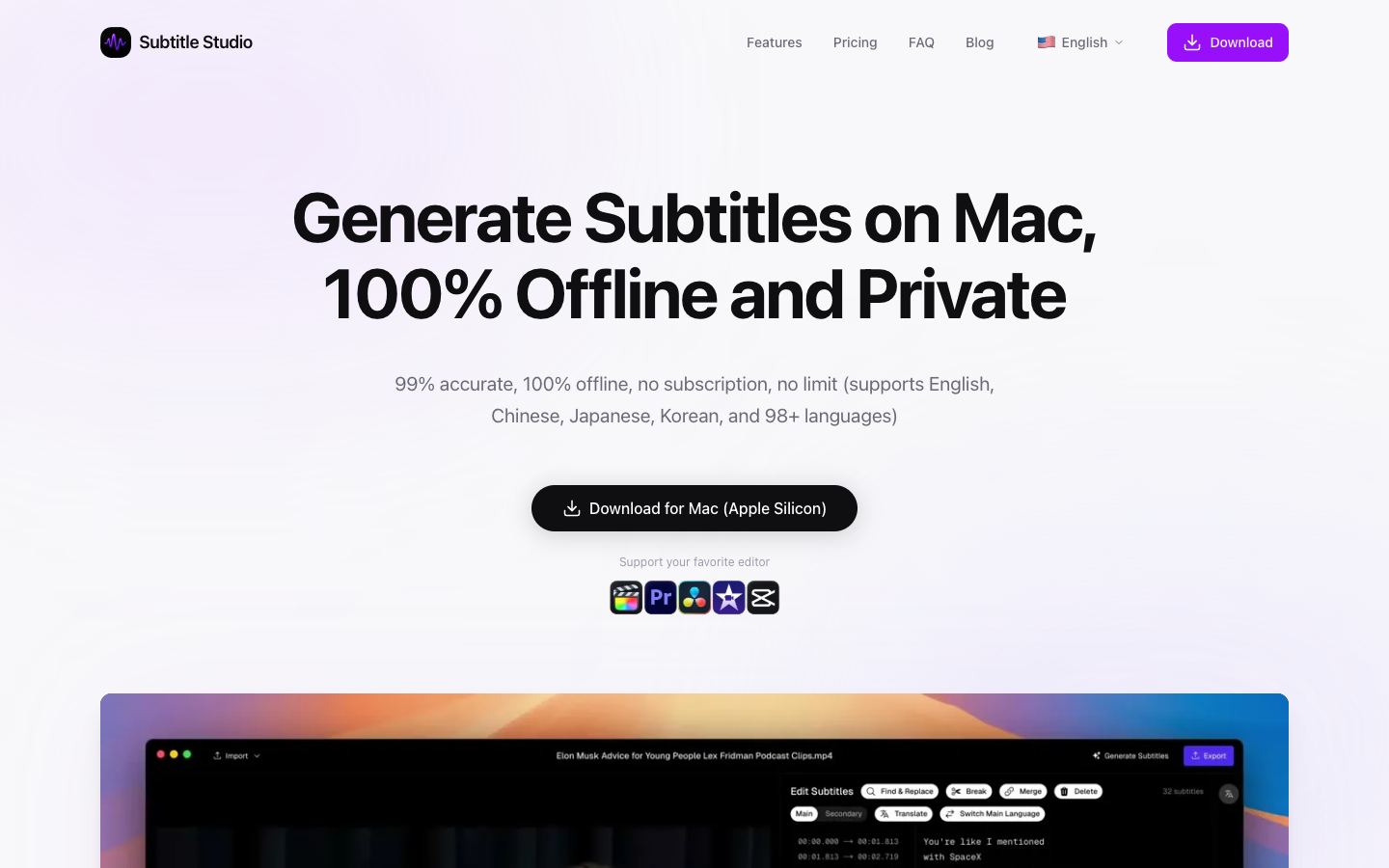 Subtitle Studio official website