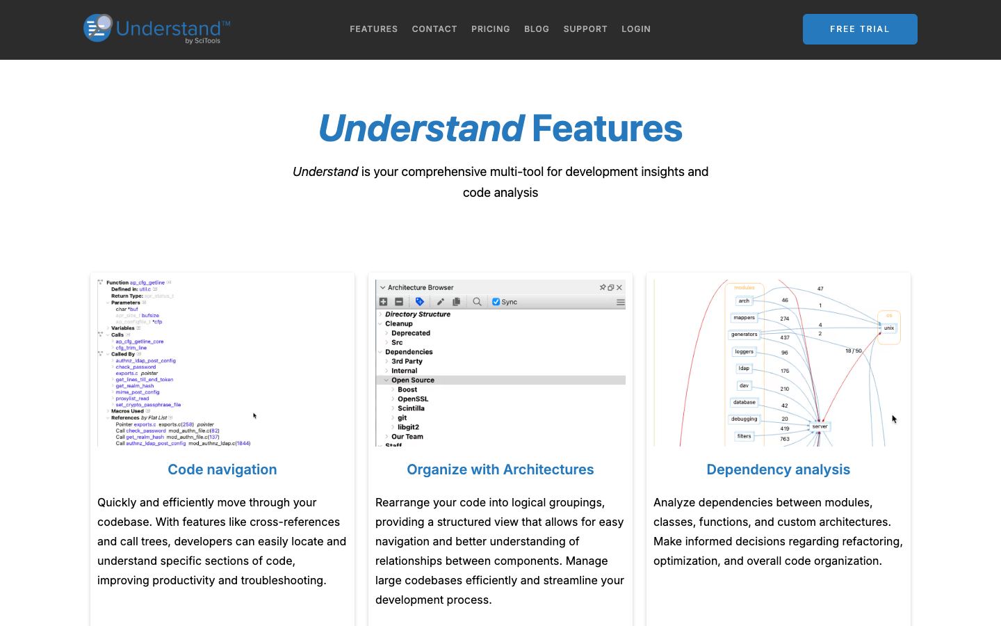 SciTools Understand official website