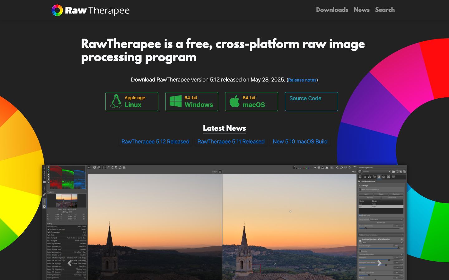 RawTherapee official website