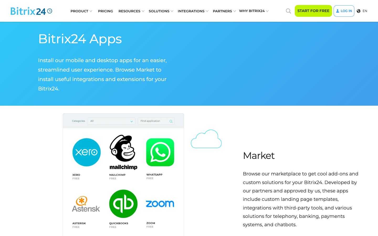 Bitrix24 official website