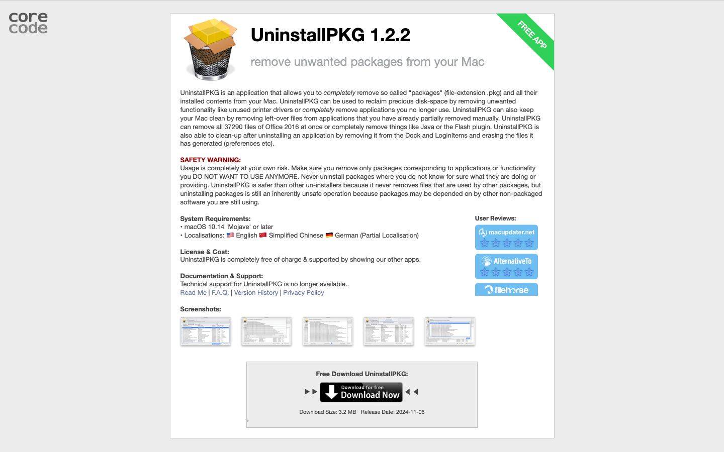 UninstallPKG official website
