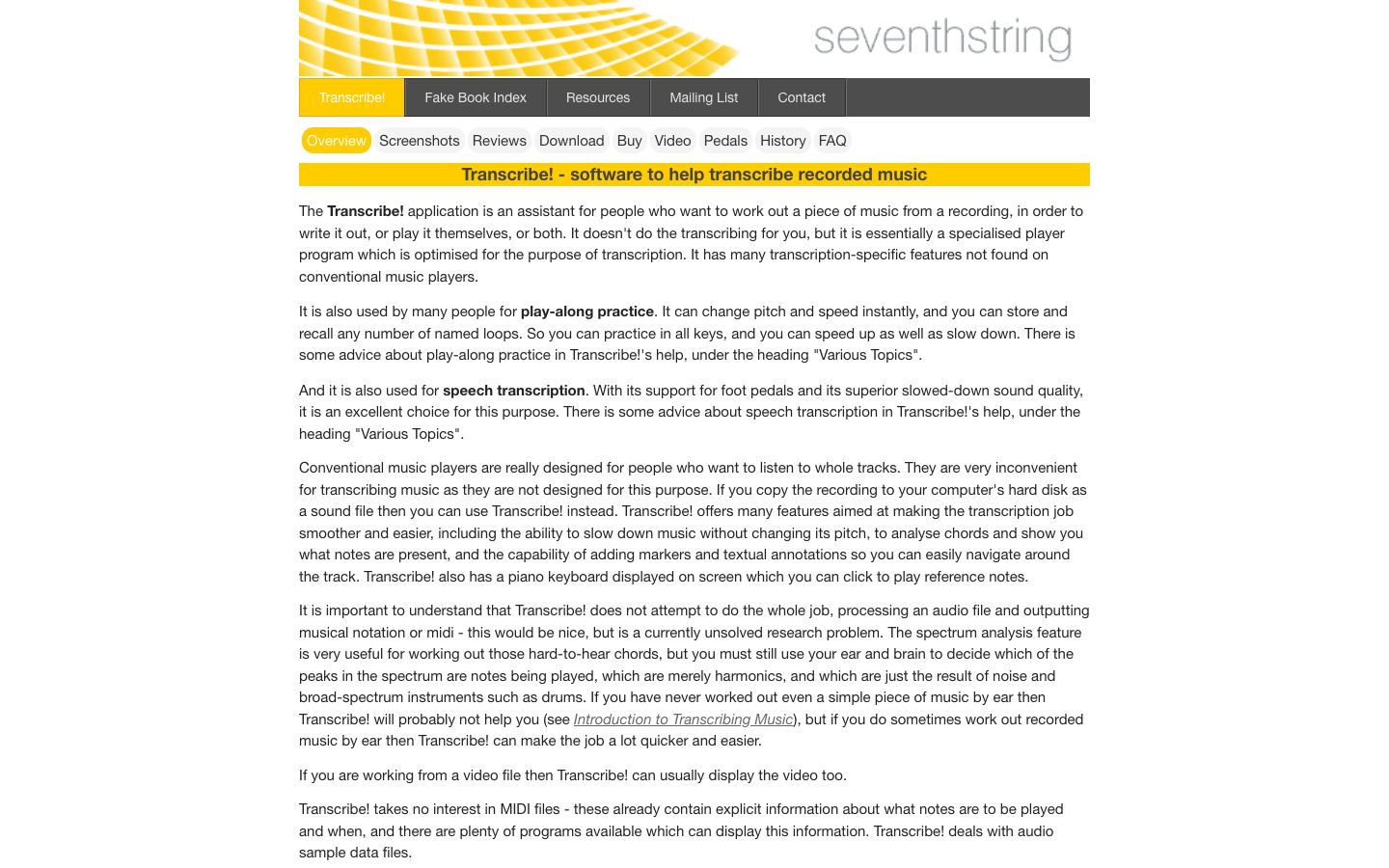 Transcribe! official website