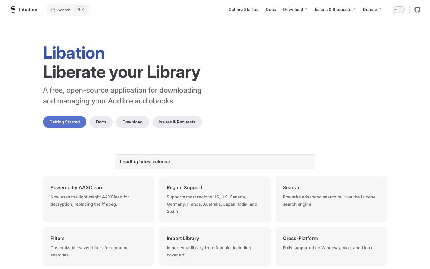 Libation official website