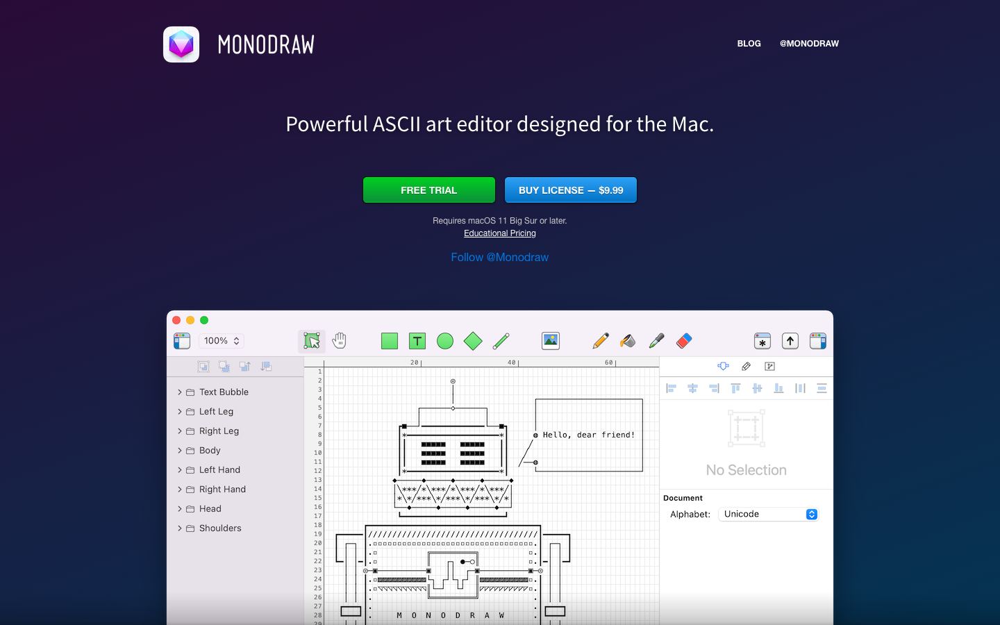 Monodraw official website