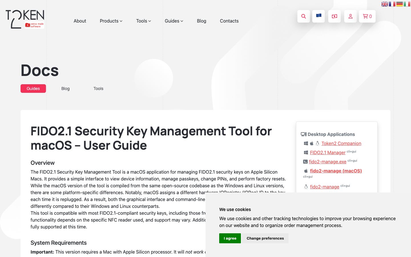FIDO2.1 Security Key Management Tool official website