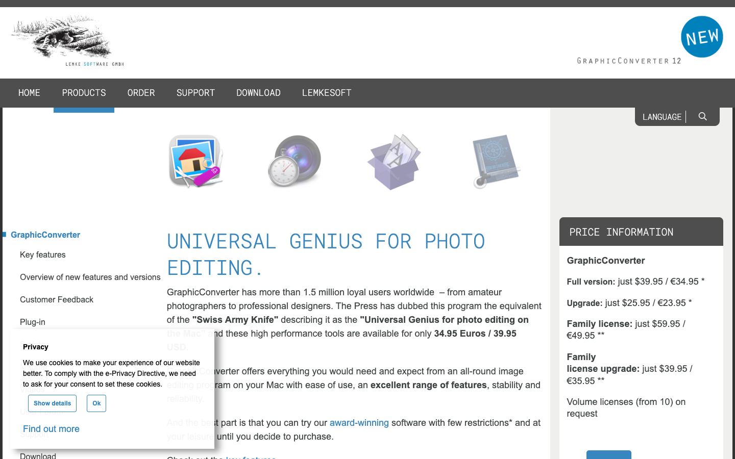 GraphicConverter official website