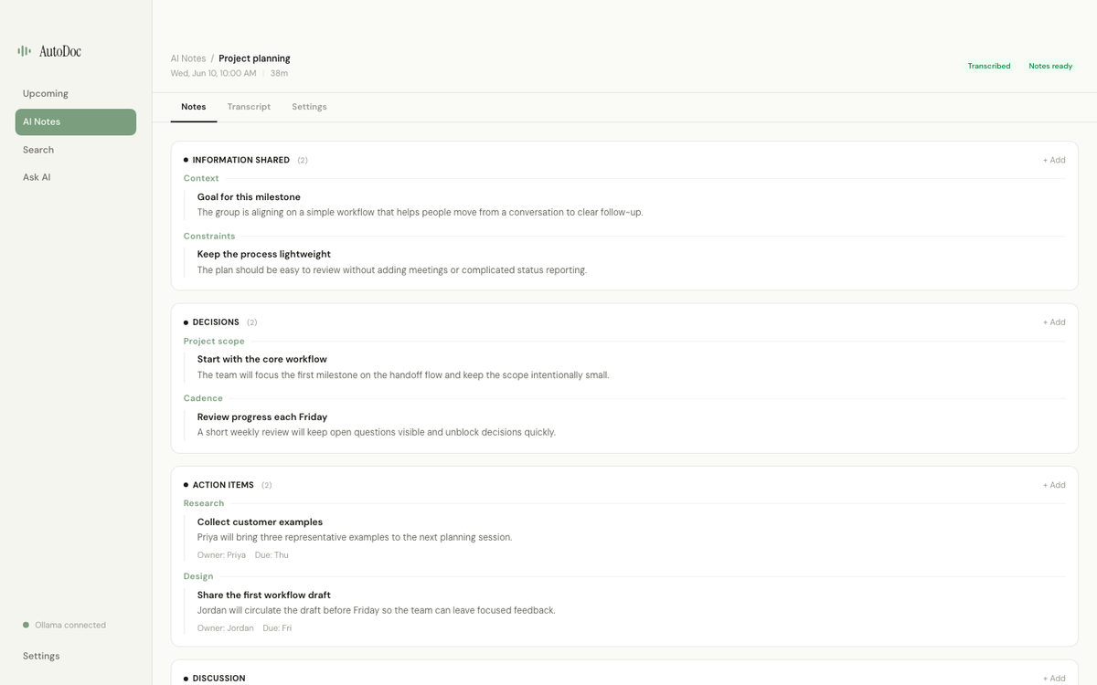 AutoDoc product screenshot